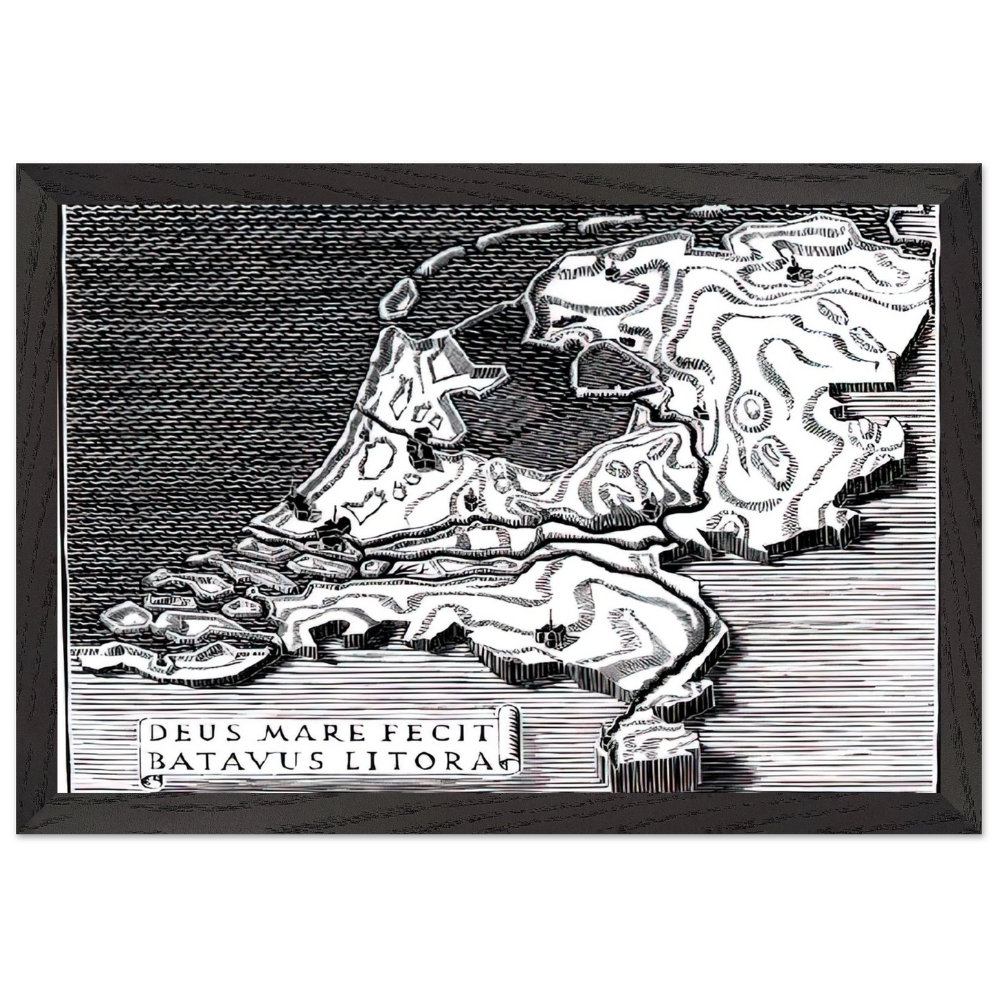 MC Escher - ESCHER (28) Wall Art - 60x80 cm / 24x32 inches - Premium Wooden Framed Poster With Fine Art Paper-canvas - Wood frame