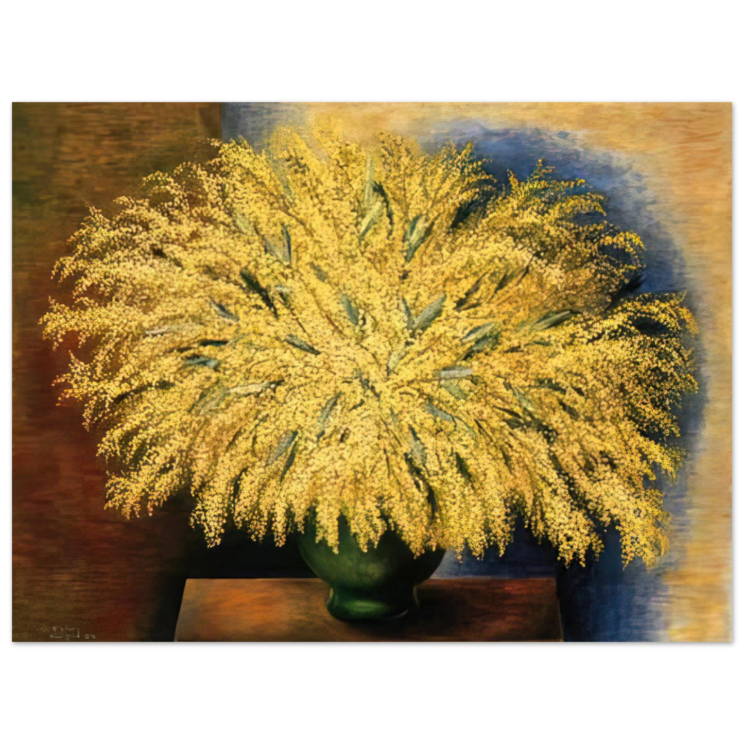 Moise Kisling - GRAND BOUQUET OF MIMOSA 1942 Fine Art Poster - Default Title