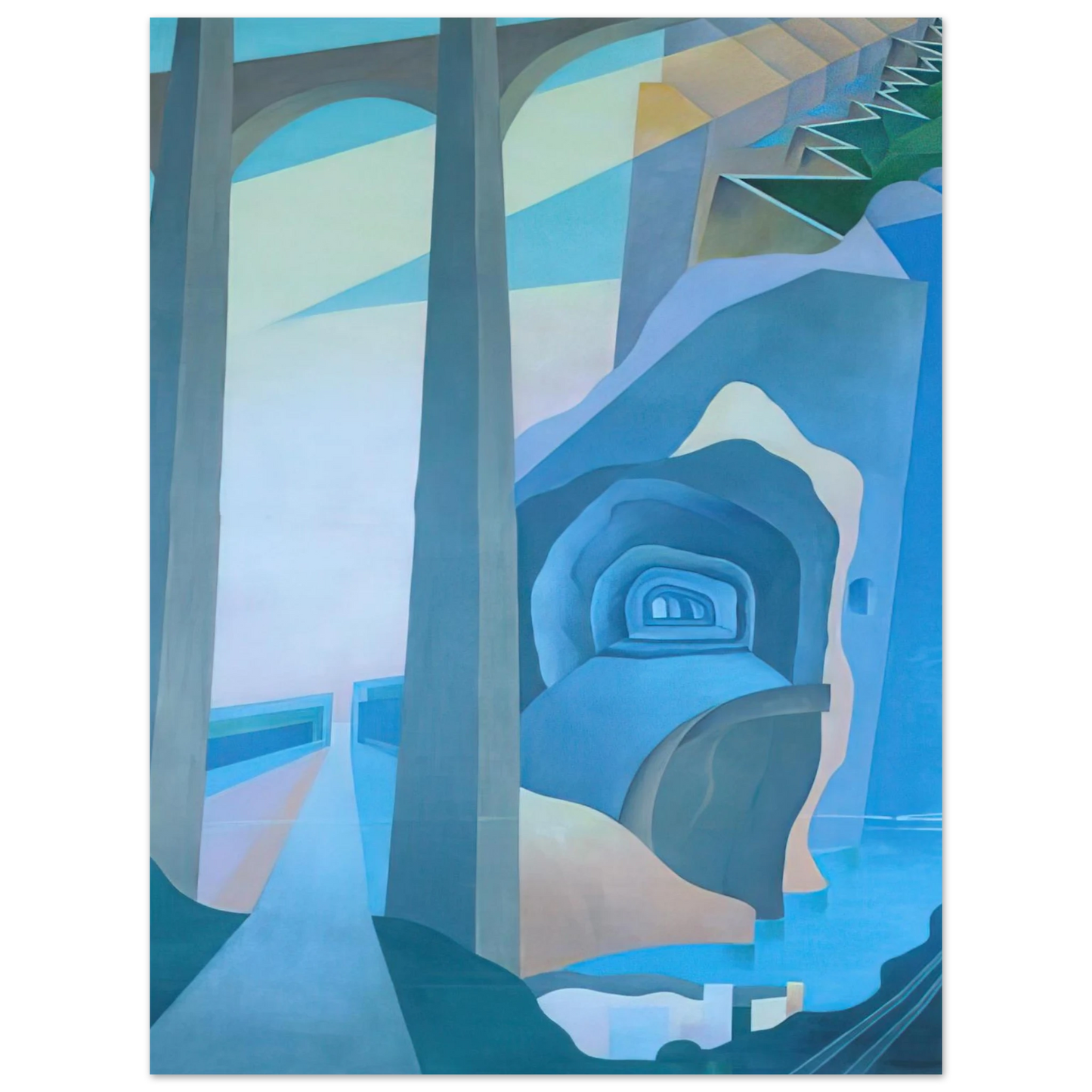 Benedetta Cappa - Synthesis of Overland Communications - 1933 - 1934 Palermo, Sicily, Italy Fine Art Poster - Default Title