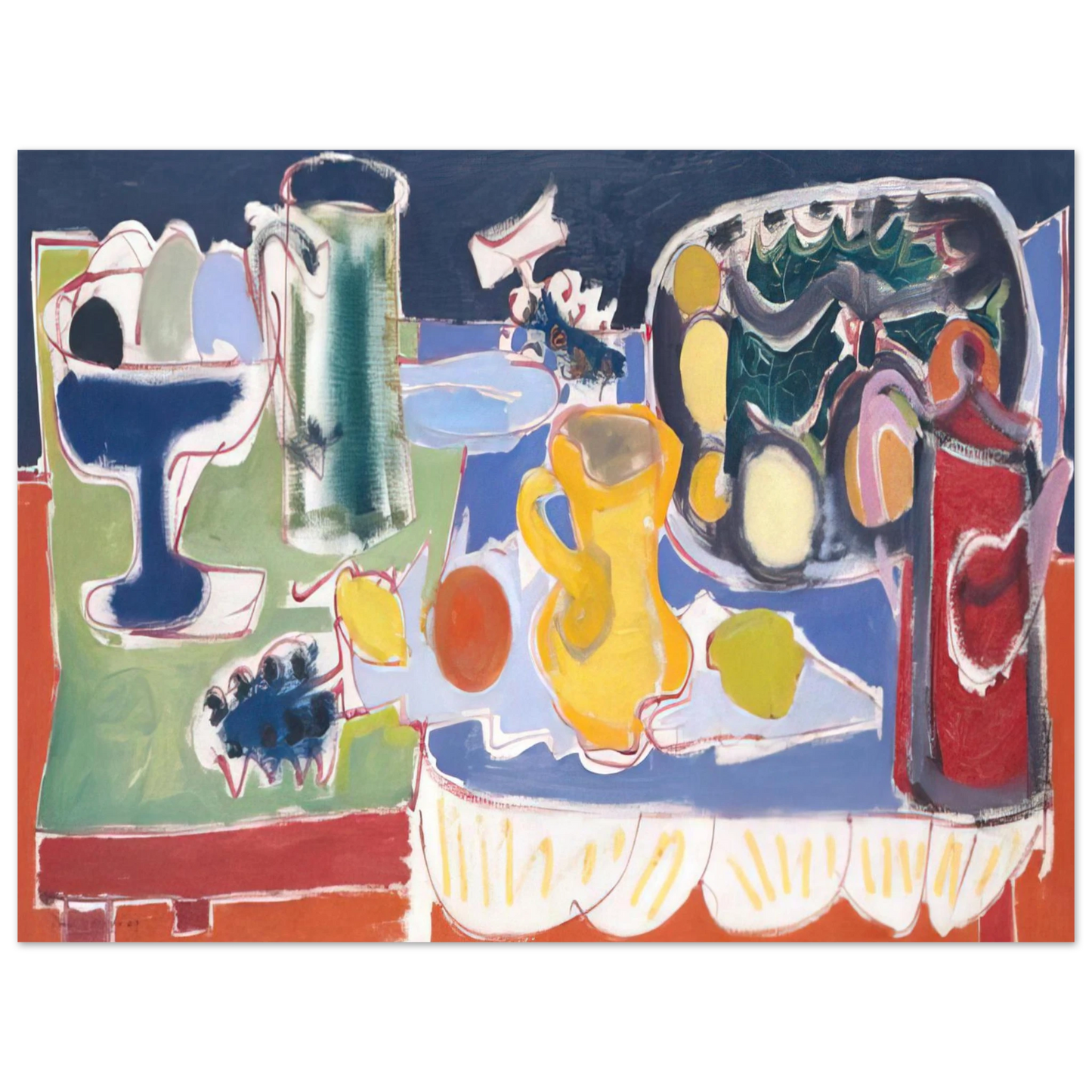 Patrick Heron - The Long Table with Fruit - 1949 Fine Art Poster - Default Title