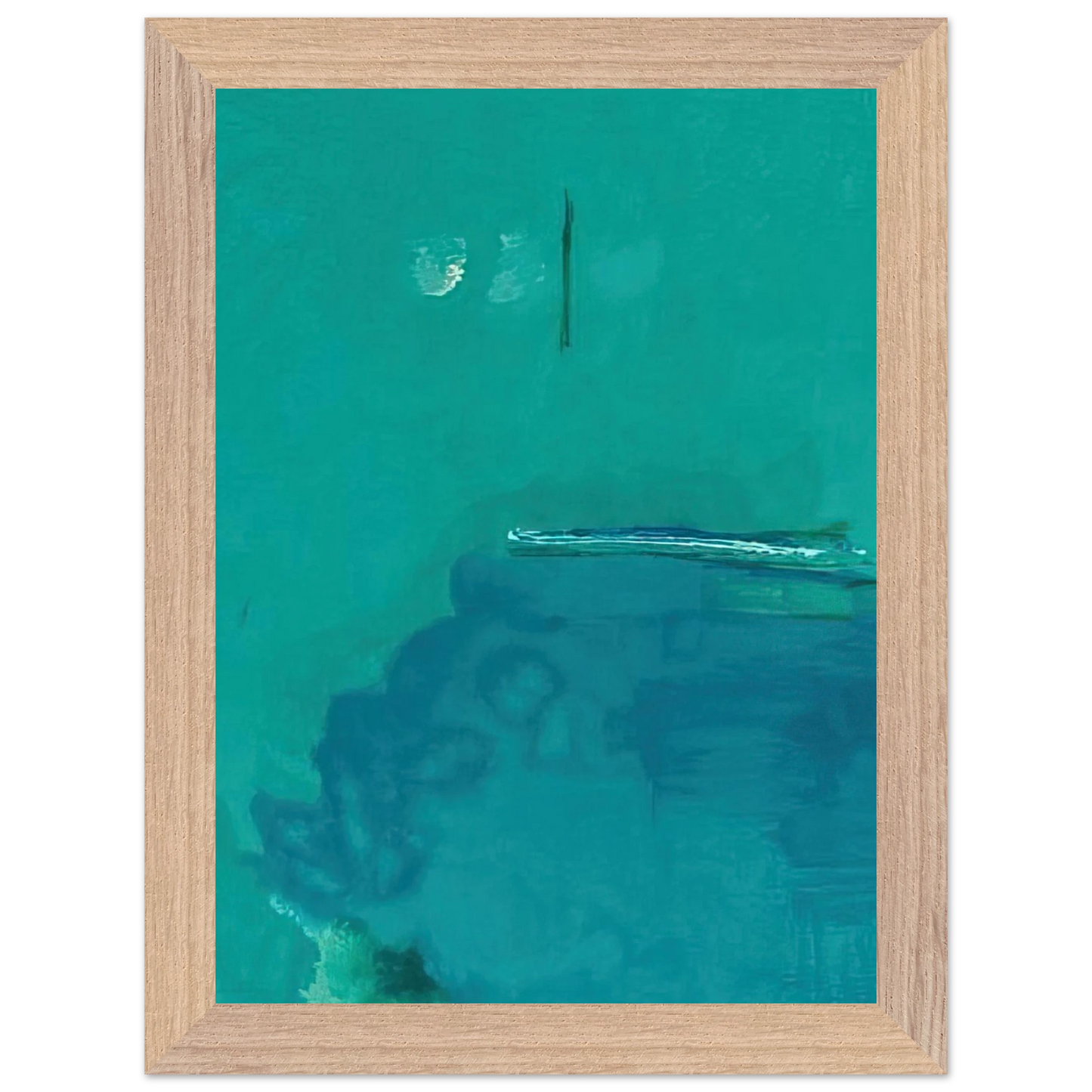 Helen Frankenthaler - Contentment Island - 2004 Wall art - 20x25 cm / 8x10 inches - Premium Wooden Framed Poster With Fine Art Paper - Wood frame