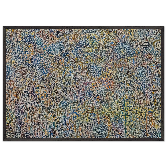 Presence Amaranth Garden - Richard Pousette-Dart 70x100 cm / 28x40 inches Framed Art Print – Black Wooden Frame