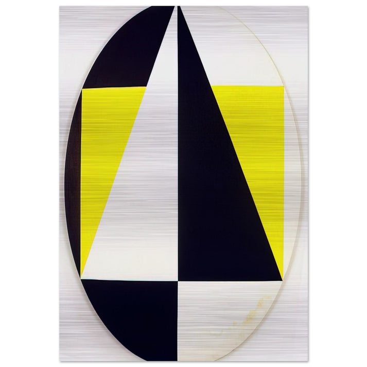 Tondo3Colors - 1958 - Carmen Herrera Brushed Aluminum Print - 70x100 cm / 28x40 inches | Carmen Herrera Aluminum Print | Carmen Herrera Prints