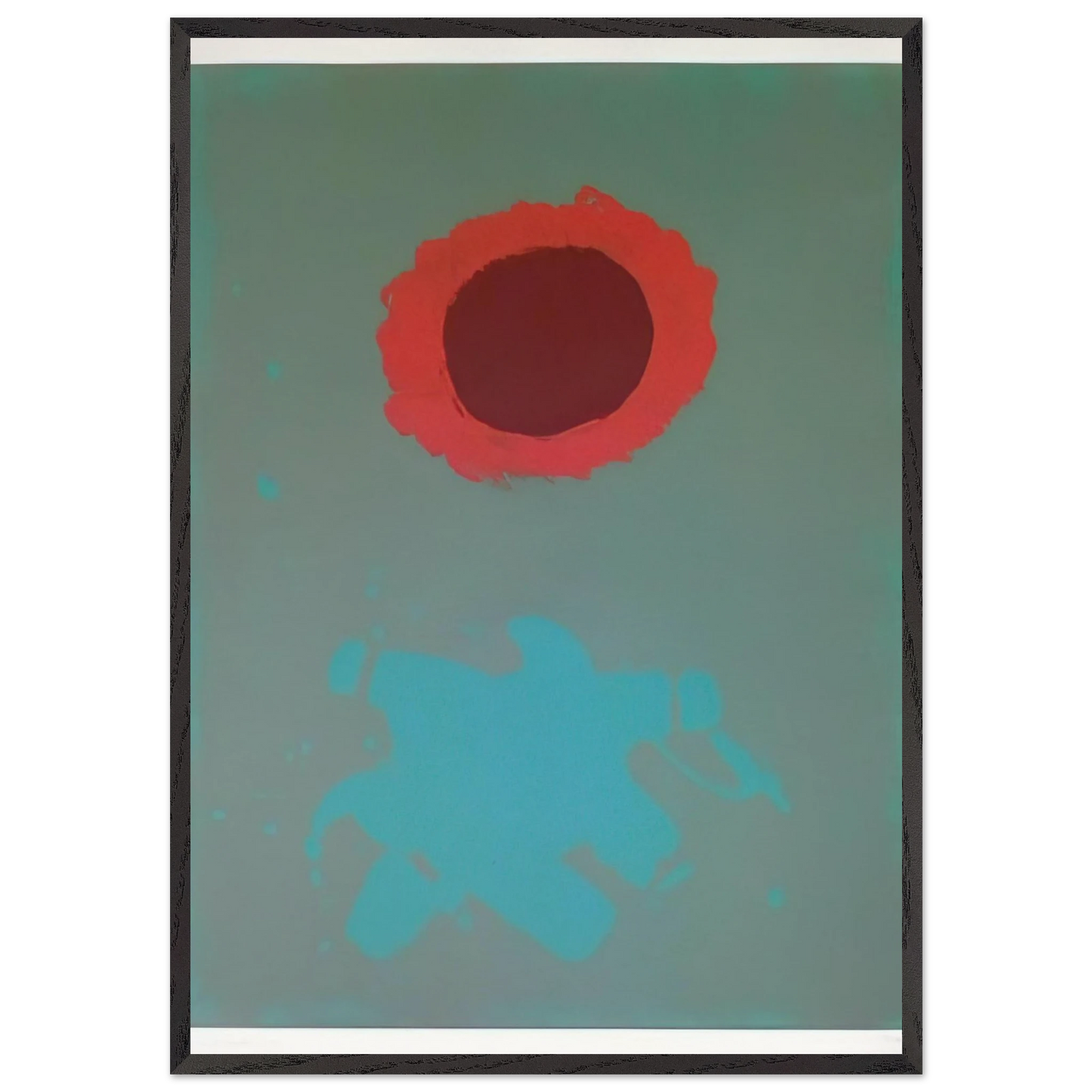 Chrome Green - 1972 - Adolph Gottlieb 70x100 cm / 28x40 inches Framed Art Print – Black Wooden Frame