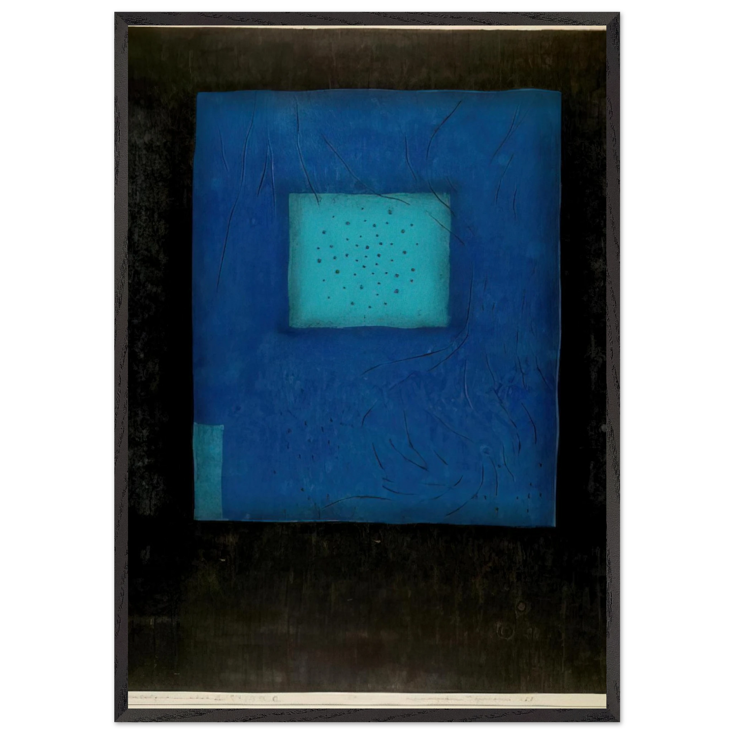 Nostalgia in Blue - 1968 - Hiroyuki Tajima 70x100 cm / 28x40 inches Framed Art Print – Black Wooden Frame