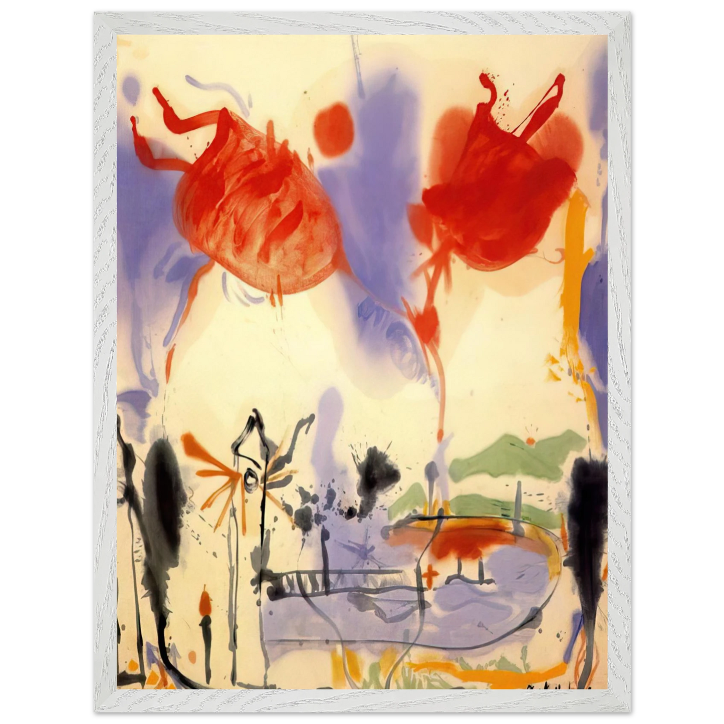Helen Frankenthaler - Round Trip - 1957 Wall art - 30x45 cm / 12x18 inches - Fine Art Poster - -