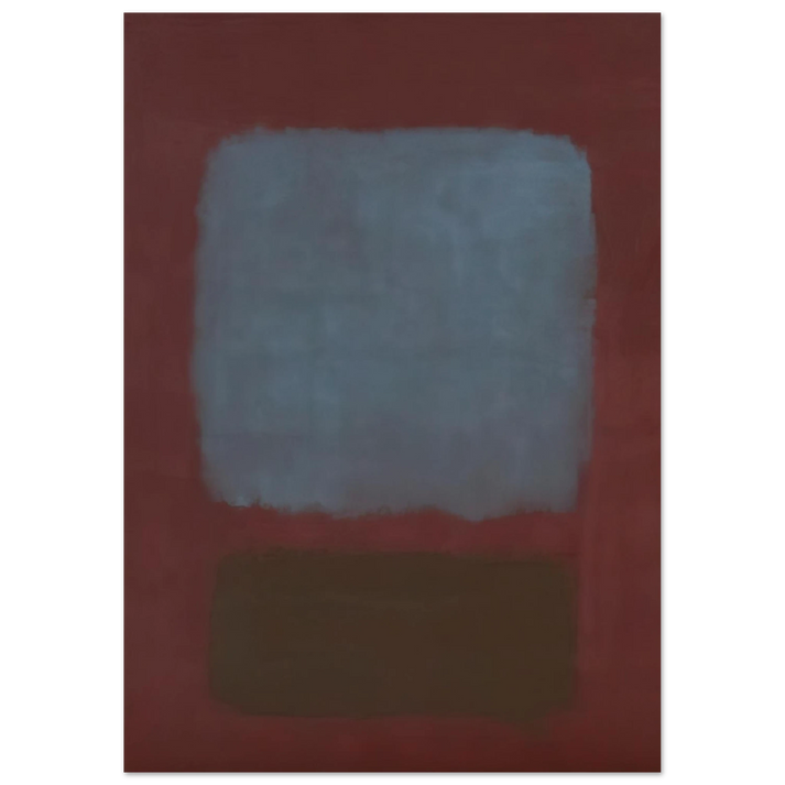 Mark Rothko - No. 37No. 19 Slate Blue and Brown on Plum - 1958 Wall Art - 30x40 cm / 12x16 inches - Premium Wooden Framed Poster With Fine Art Paper-canvas - Black frame