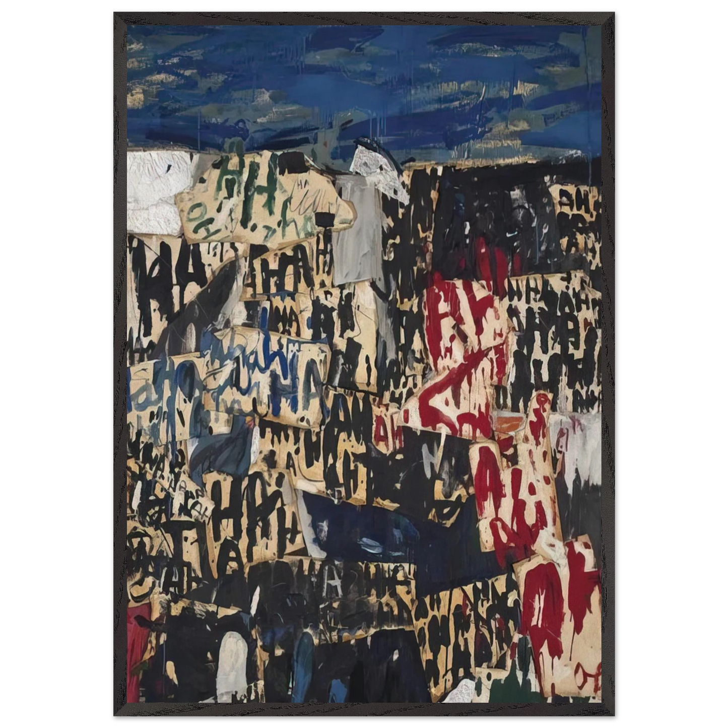 Allan Kaprow on the Legacy of Jackson Pollock - Allan Kaprow 70x100 cm / 28x40 inches Framed Art Print – Black Wooden Frame