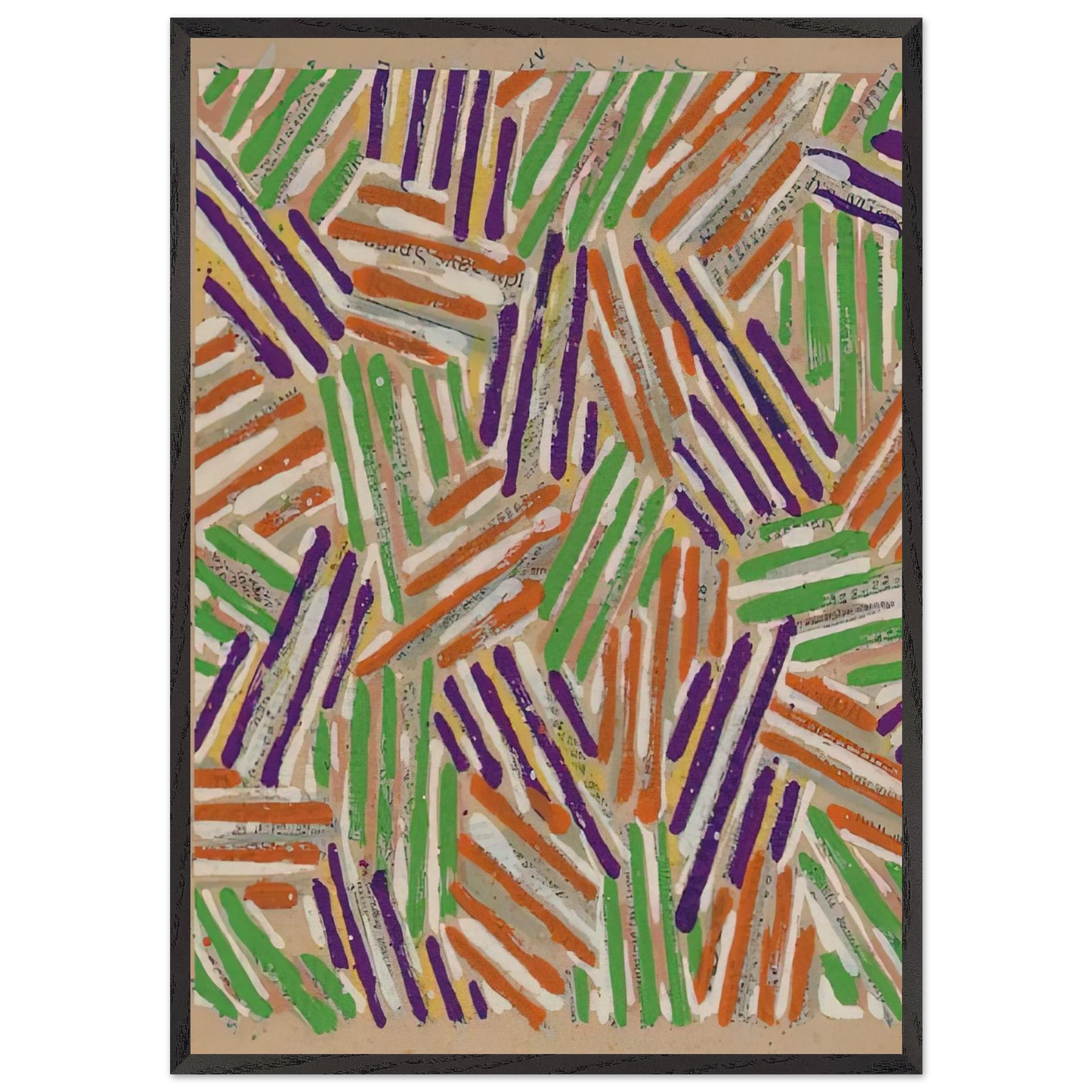 UNTITLED ULAE S13 - Jasper Johns Framed Art Print – Black Wooden Frame - Default Title - -Framed Art Print