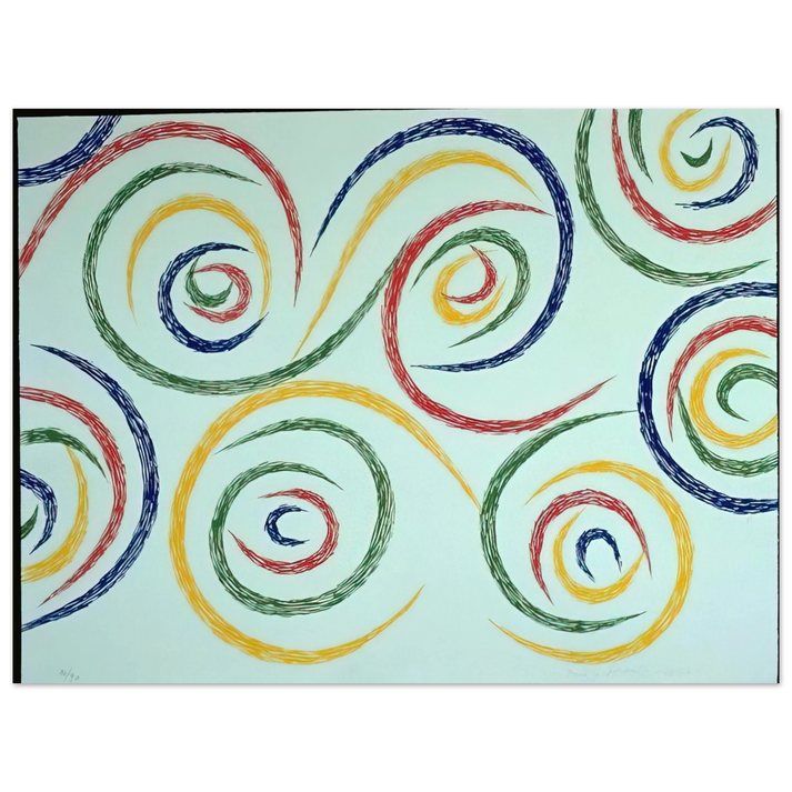 Piero Dorazio - Cercles du Matin - 1992 75x100 cm / 30x40inches Fine Art Poster