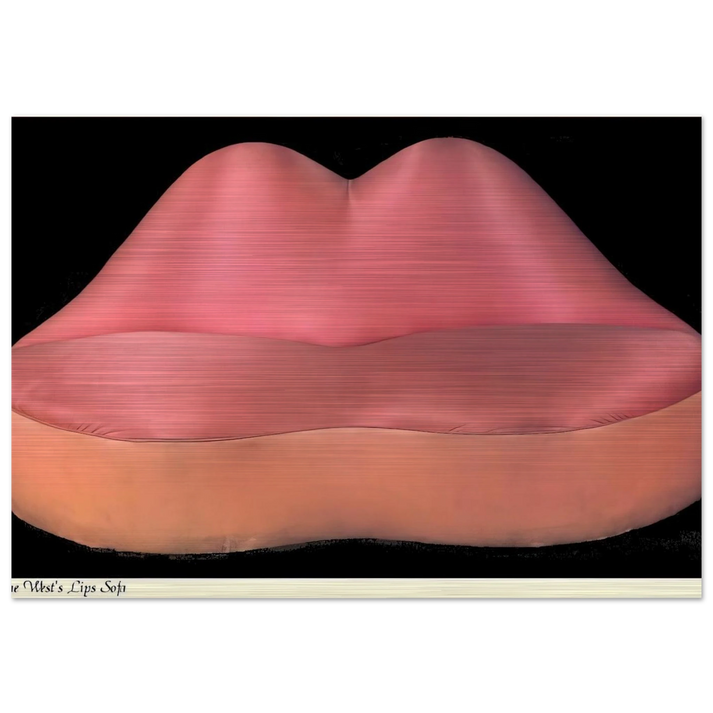 MAE WEST LIPS SOFA 1937 - Salvador Dali Brushed Aluminum Print - 70x100 cm / 28x40 inches | Salvador Dali Aluminum Print | Salvador Dali Prints