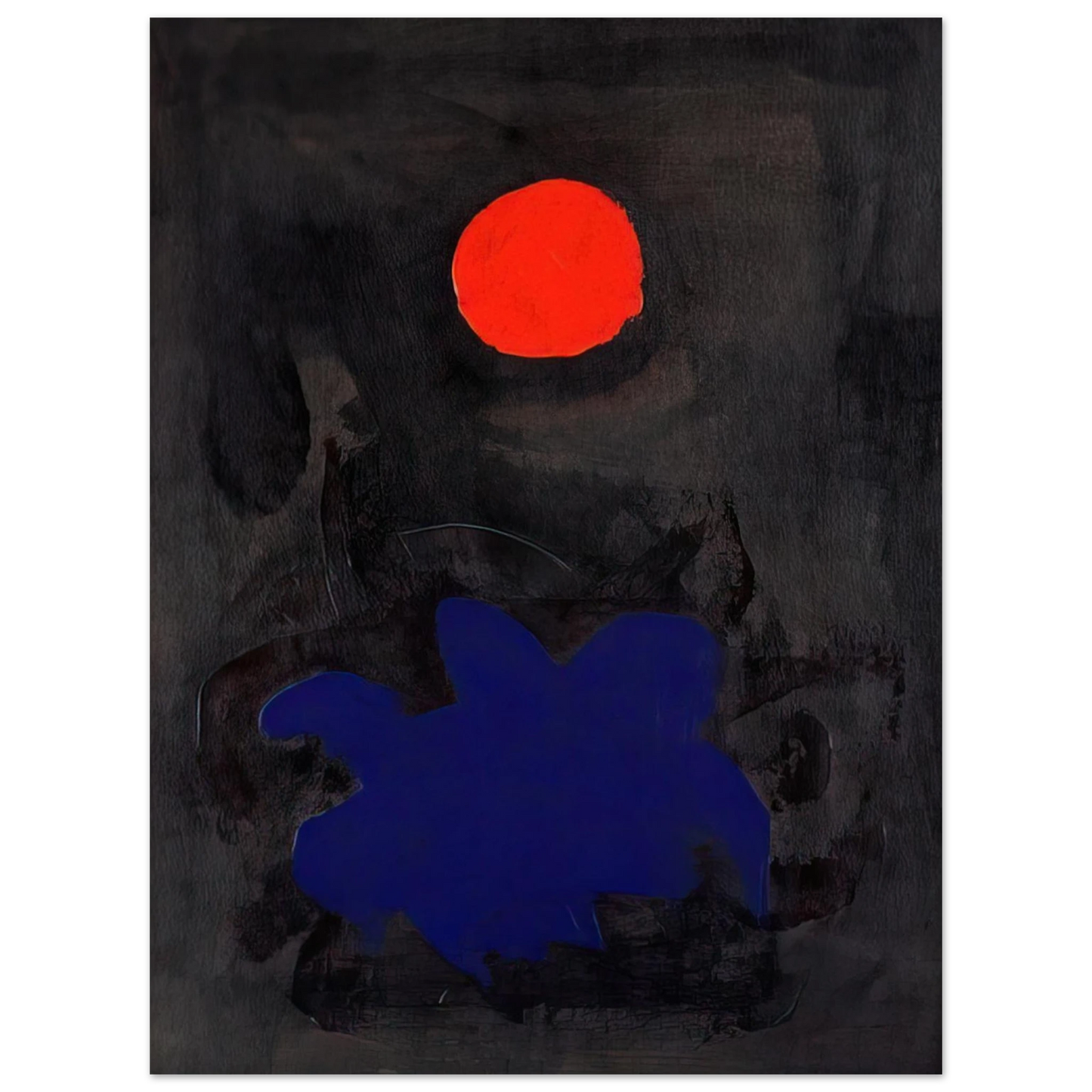 Adolph Gottlieb - Blue on Black - 1970 Fine Art Poster - Default Title