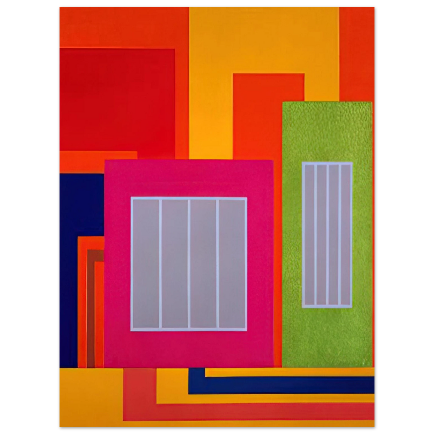 Peter Halley - Joy Pop - 1998 Fine Art Poster - Default Title