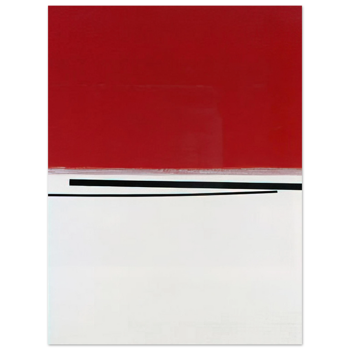 Victor Pasmore - SQUARE MOTIF IN WHITE AND INDIAN RED 1960 75x100 cm / 30x40inches Fine Art Poster