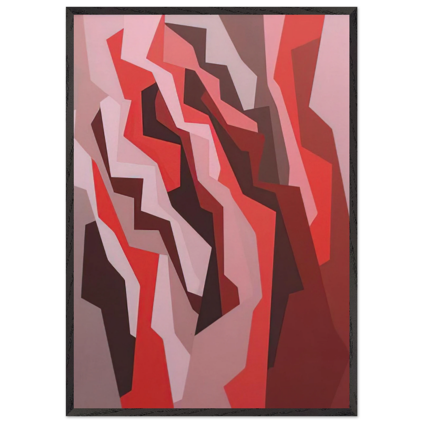 Orange Red Umber - 1958 - Karl Benjamin Framed Art Print – Black Wooden Frame - Default Title - -Framed Art Print