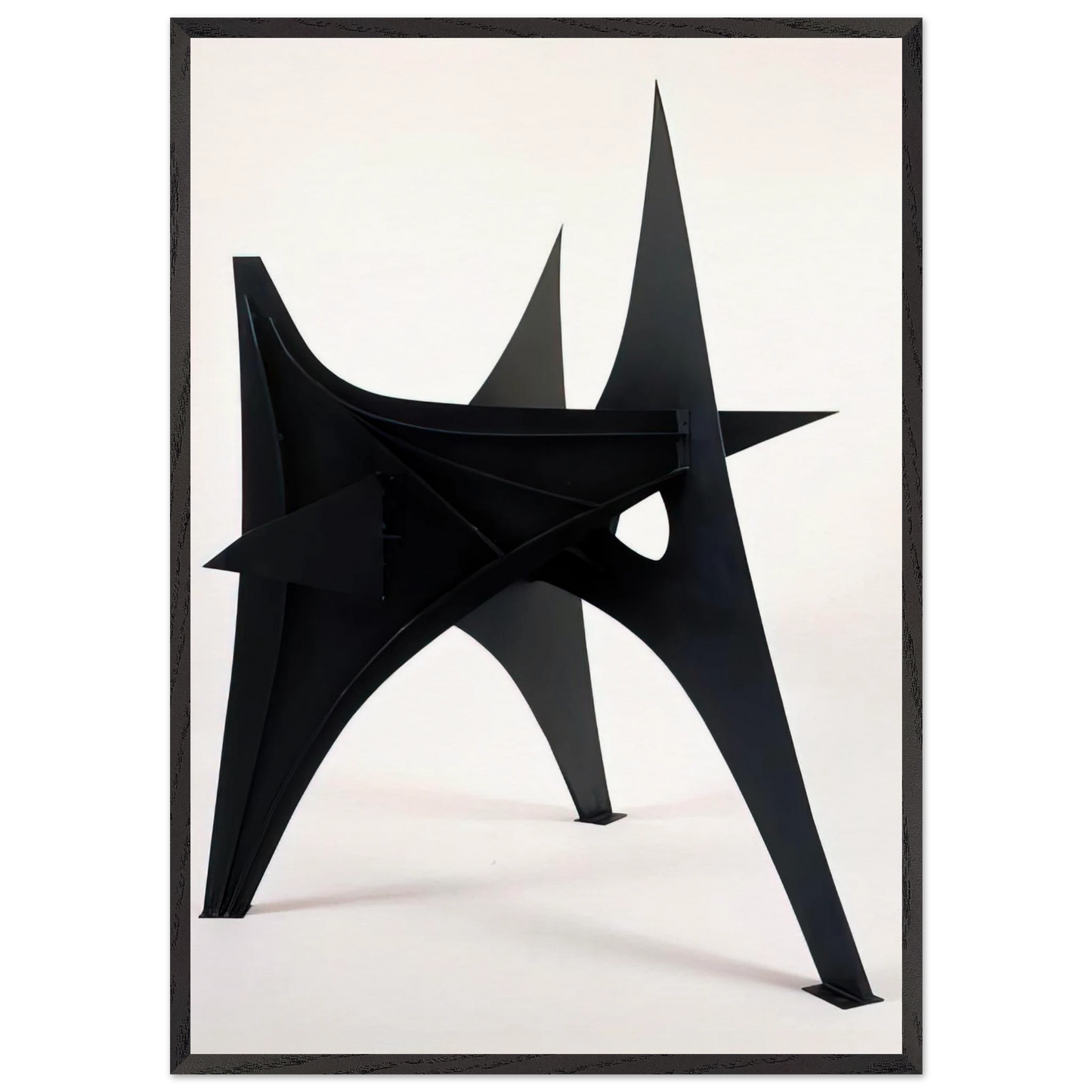 TROIS PICS INTERMEDIATE MAQUETTE 1967 - Alexander Calder Framed Art Print – Black Wooden Frame - Default Title - -Framed Art Print
