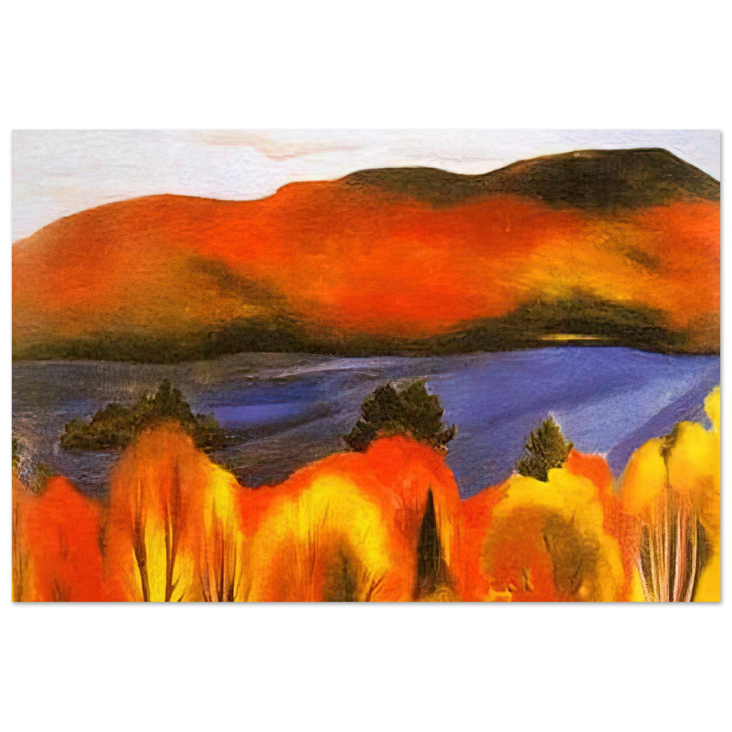 Georgia O'Keeffe - Lake George, Autumn Fine Art Poster - 75x100 cm / 30x40 inches