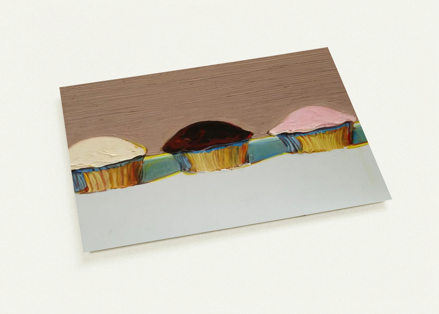 Neapolitan Cupcakes - 2008 By Wayne Thiebaud Pack of 10 Post Cards | Wayne Thiebaud Post Cards | A6 (10.5 x 14.8 cm) - 4.1 x 5.8 inches