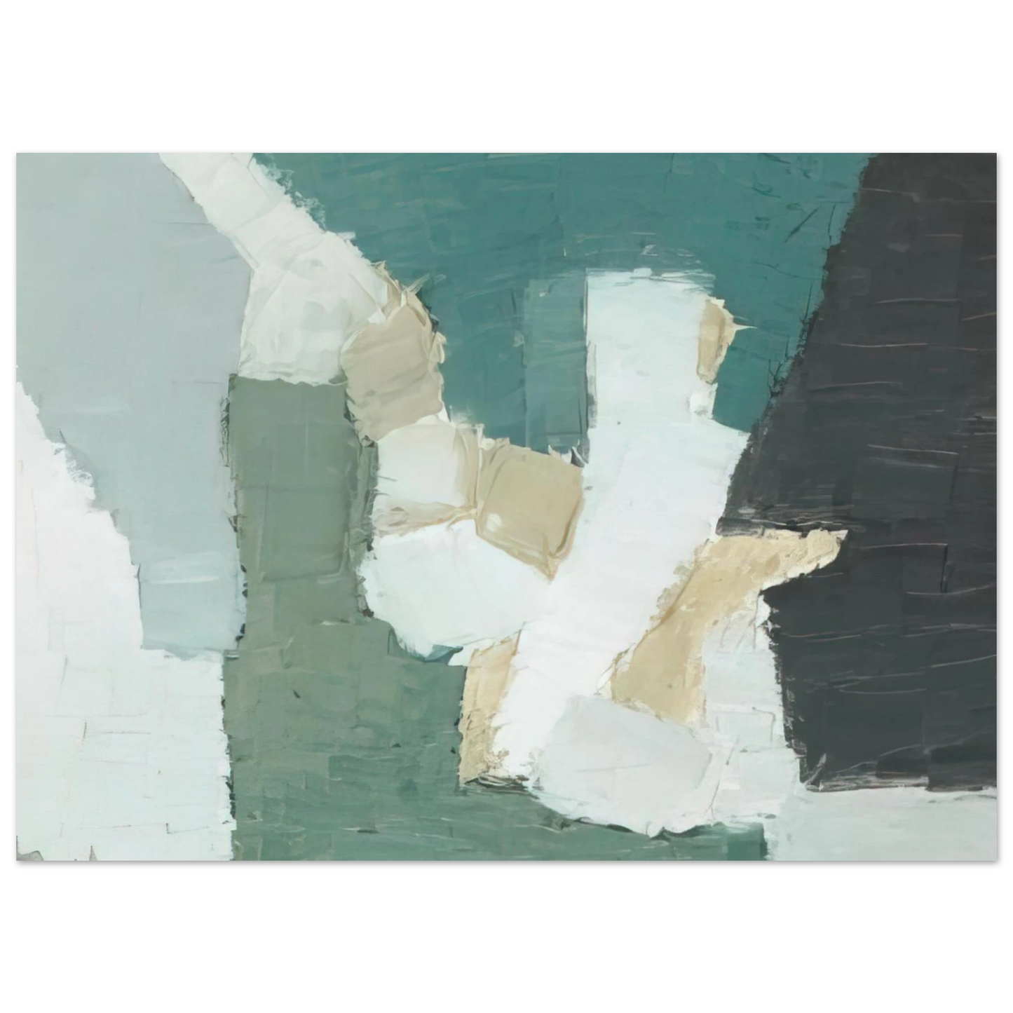 Nicolas de Stael - Composition - 1949 Fine Art Poster - 75x100 cm / 30x40 inches