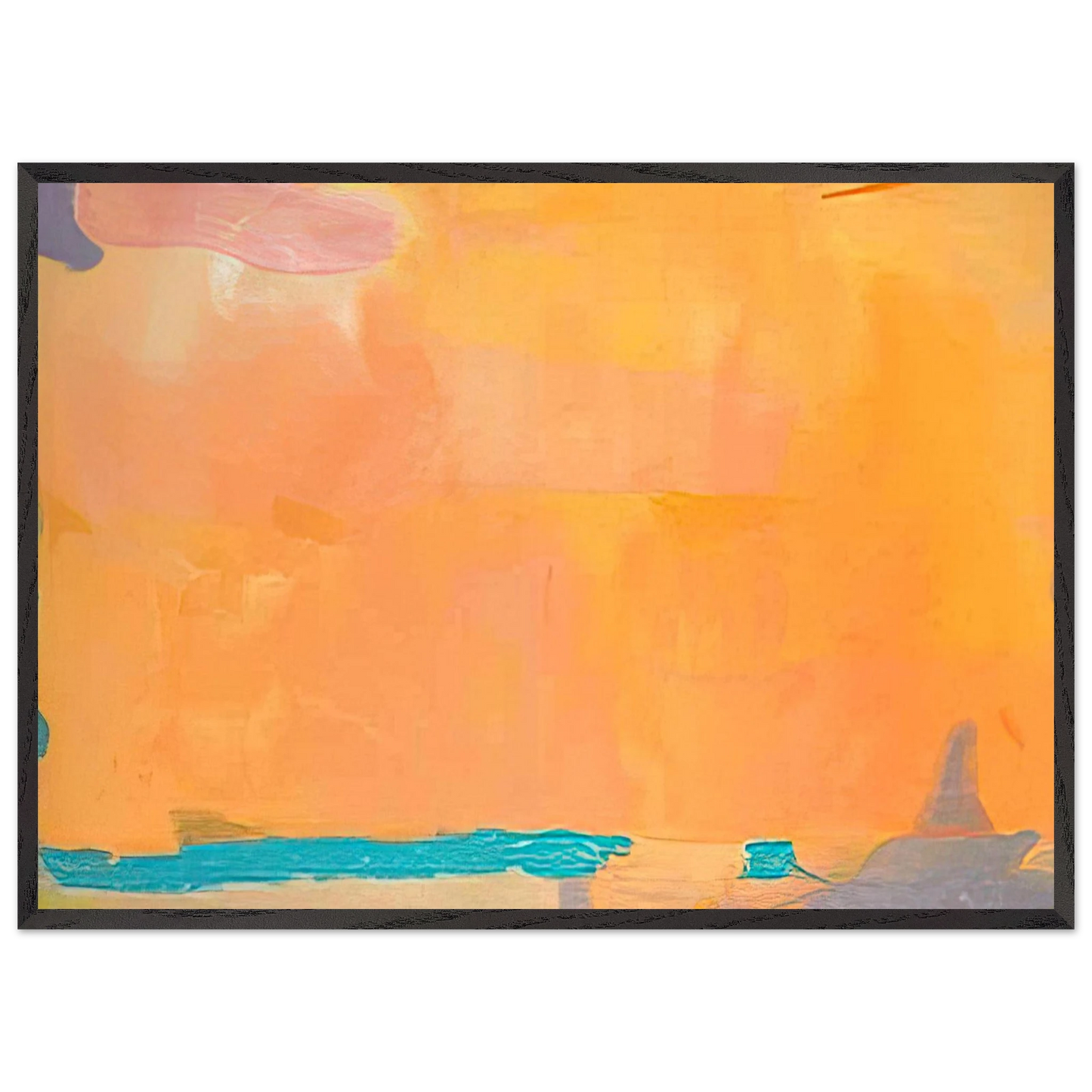 Helen Frankenthaler - Royal Fireworks - 1975 Wall art - 70x100 cm / 28x40 inches - Premium Wooden Framed Poster With Fine Art Paper - Black frame