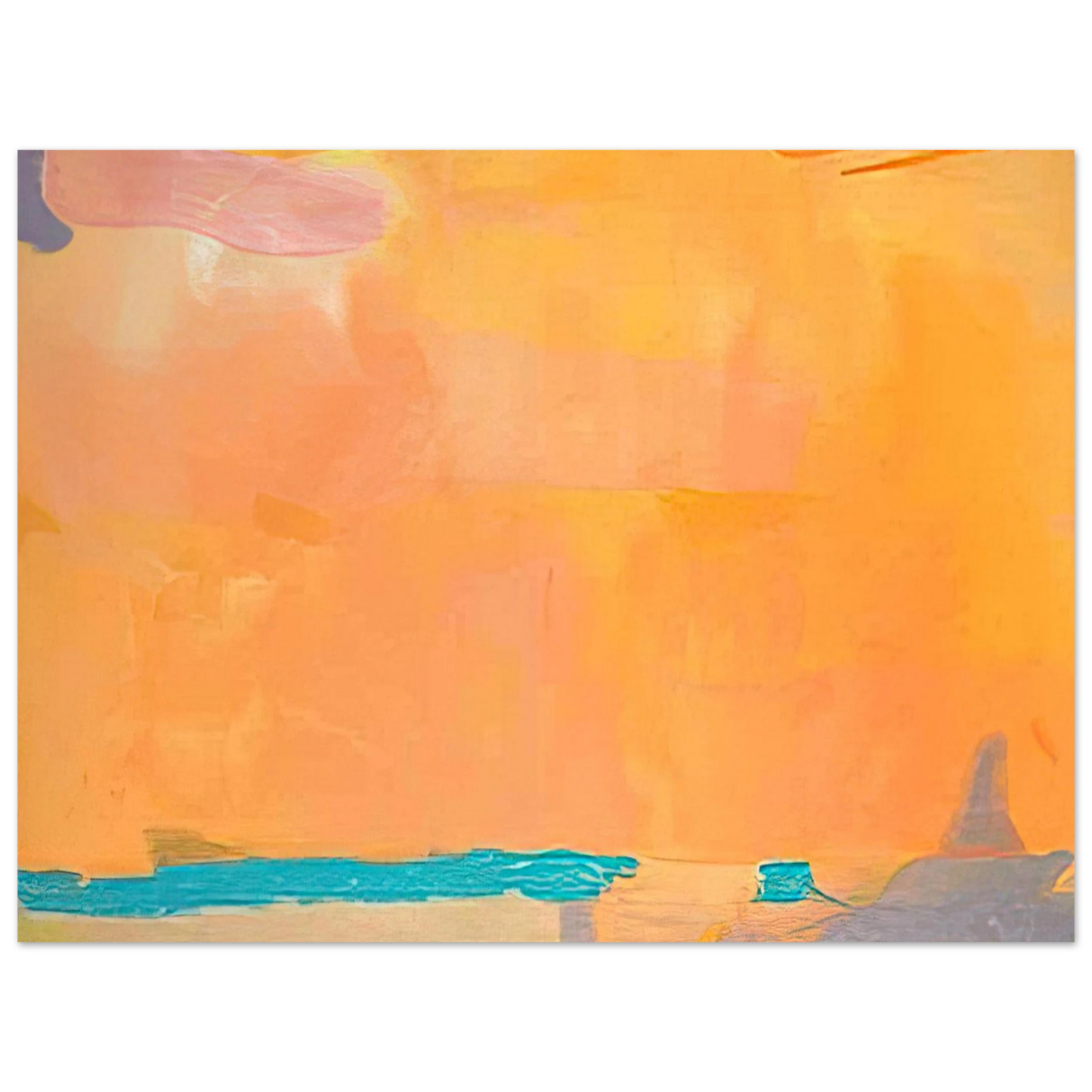 Helen Frankenthaler - Royal Fireworks - 1975 Wall art - 21x29.7 cm / 8x12" - Premium Wooden Framed Poster With Fine Art Paper - Black frame