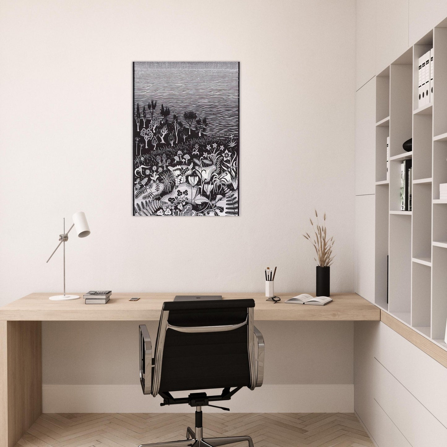 THE 3RD DAY OF THE CREATION - MC Escher Brushed Aluminum Print - 70x100 cm / 28x40 inches | MC Escher Aluminum Print | MC Escher Prints