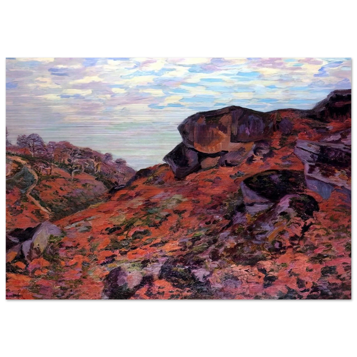 Crozant, les Monts Sedelle, matin - 1895 - Armand Guillaumin Brushed Aluminum Print - 70x100 cm / 28x40 inches | Armand Guillaumin Aluminum Print | Armand Guillaumin Prints
