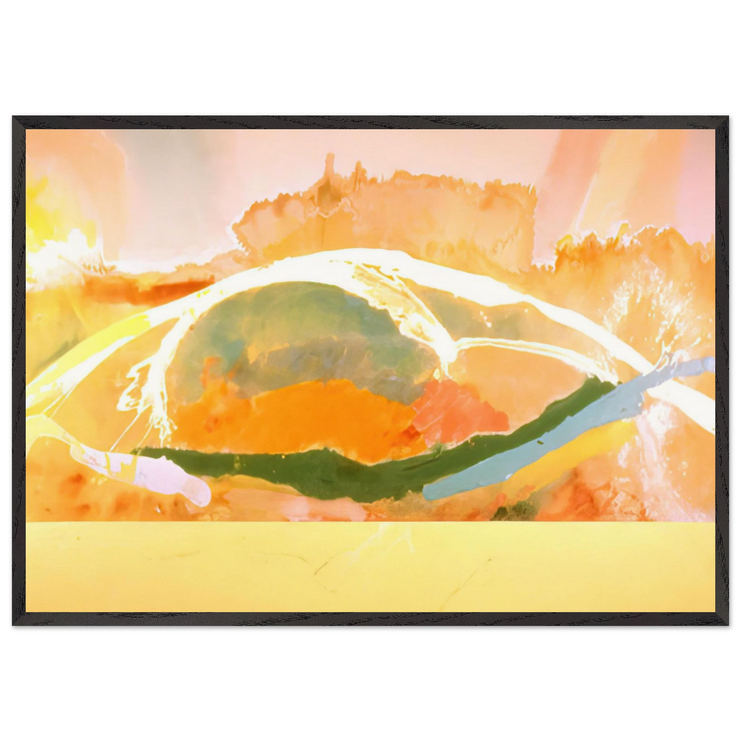 Sunday Afternoon - 1969 - Ronnie Landfield 70x100 cm / 28x40 inches Framed Art Print – Black Wooden Frame