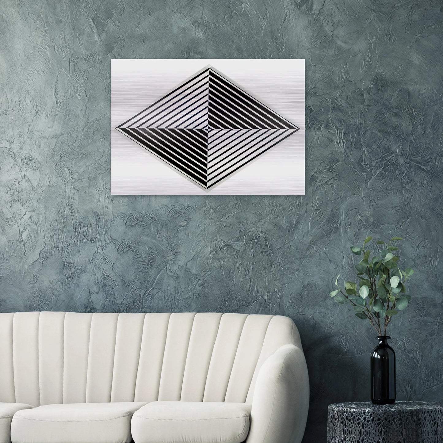 Black and White - 1952 - Carmen Herrera Brushed Aluminum Print - 70x100 cm / 28x40 inches | Carmen Herrera Aluminum Print | Carmen Herrera Prints