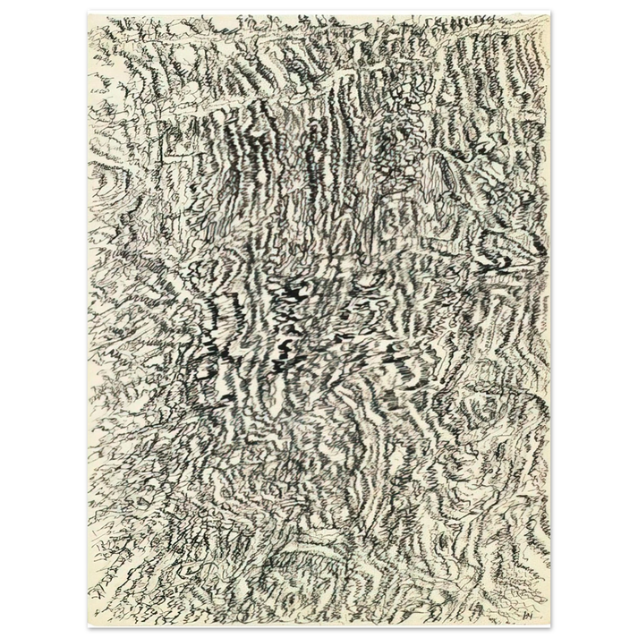 Henri Michaux - Dessin mescalinien - 1958 75x100 cm / 30x40inches Fine Art Poster