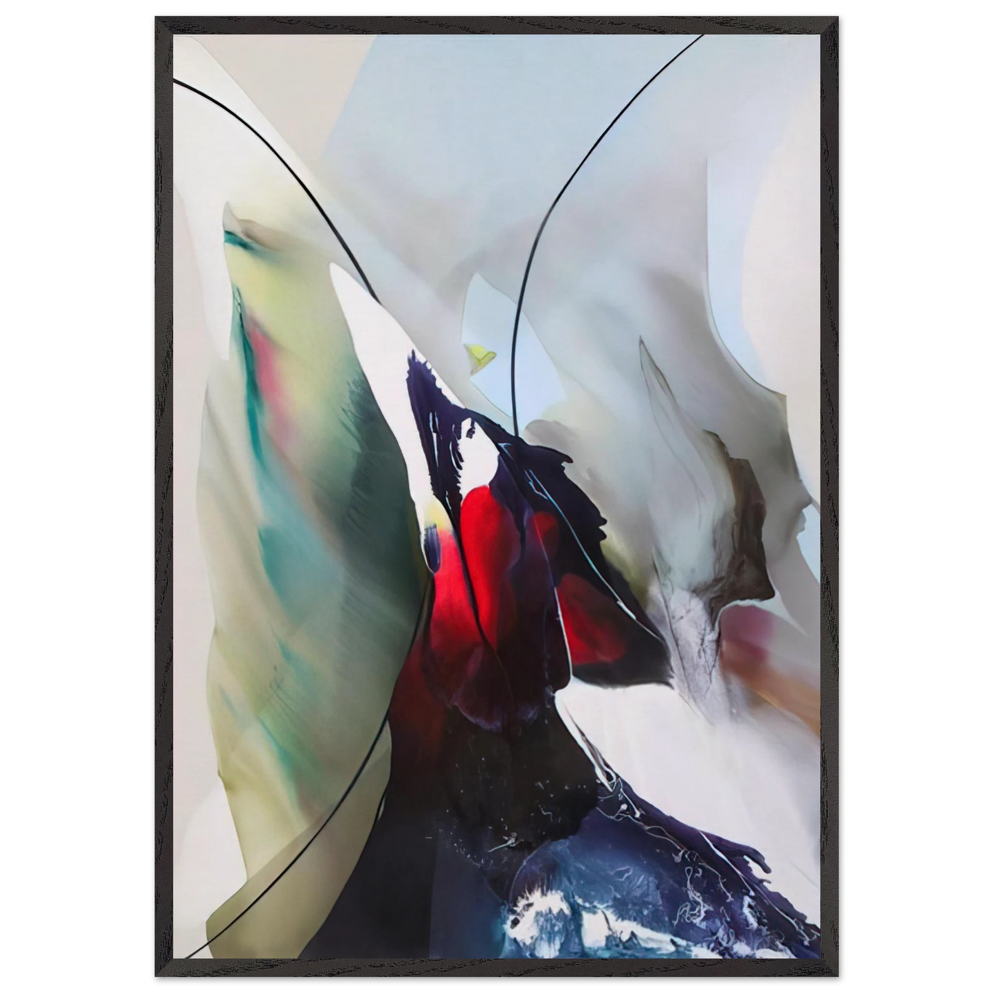 Phenomena Tarot Over - Paul Jenkins 70x100 cm / 28x40 inches Framed Art Print – Black Wooden Frame