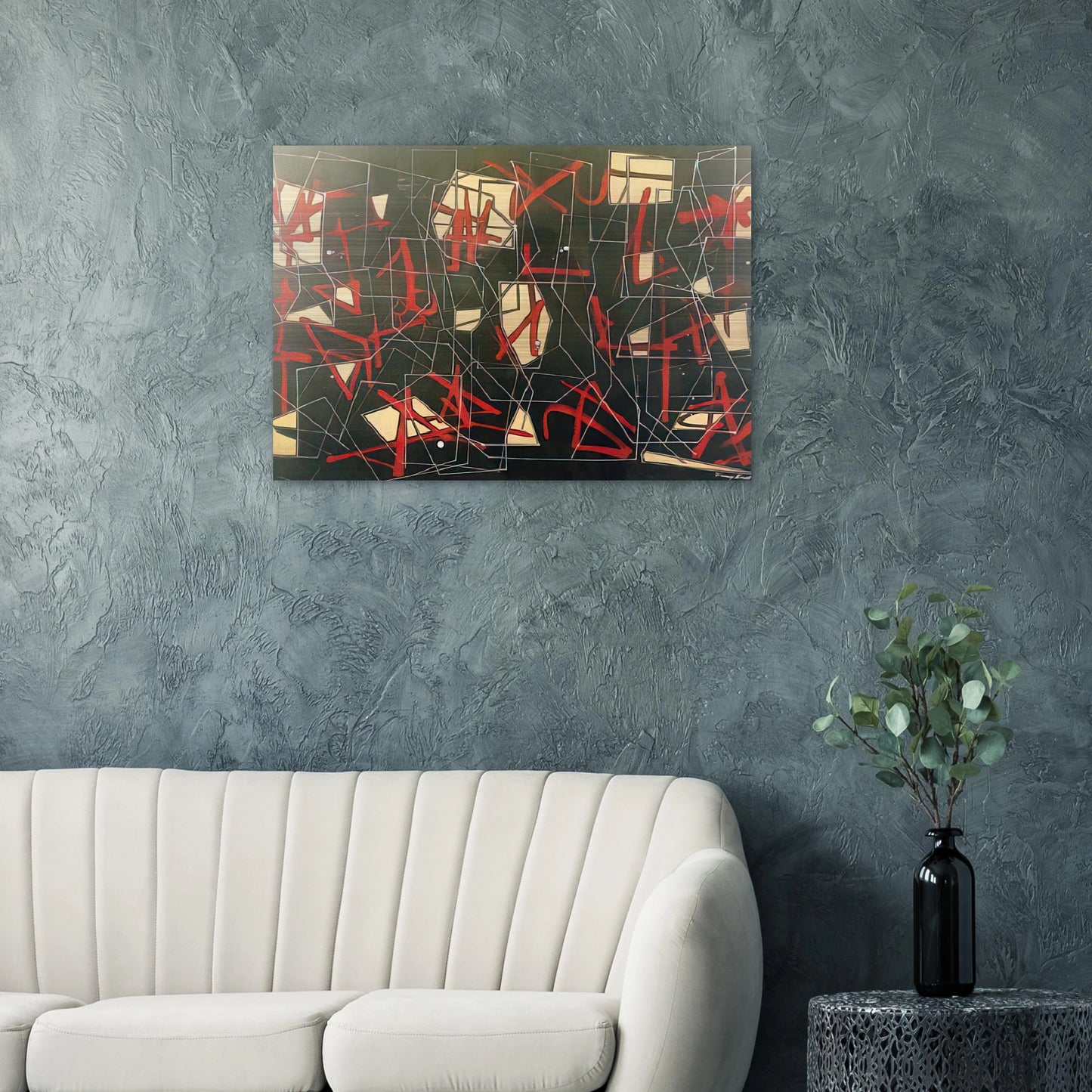 Synapse - 1950 - Jimmy Ernst Brushed Aluminum Print - 70x100 cm / 28x40 inches | Jimmy Ernst Aluminum Print | Jimmy Ernst Prints