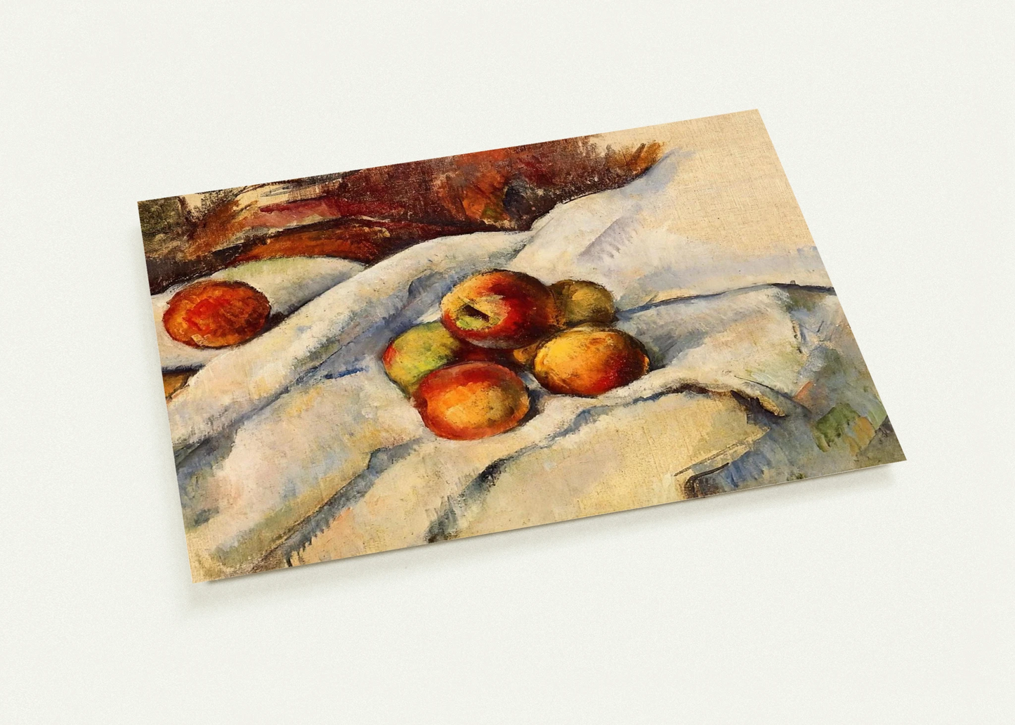 Apples on a Sheet By Paul Cézanne Pack of 10 Post Cards | Paul Cézanne Post Cards | A6 (10.5 x 14.8 cm) - 4.1 x 5.8 inches