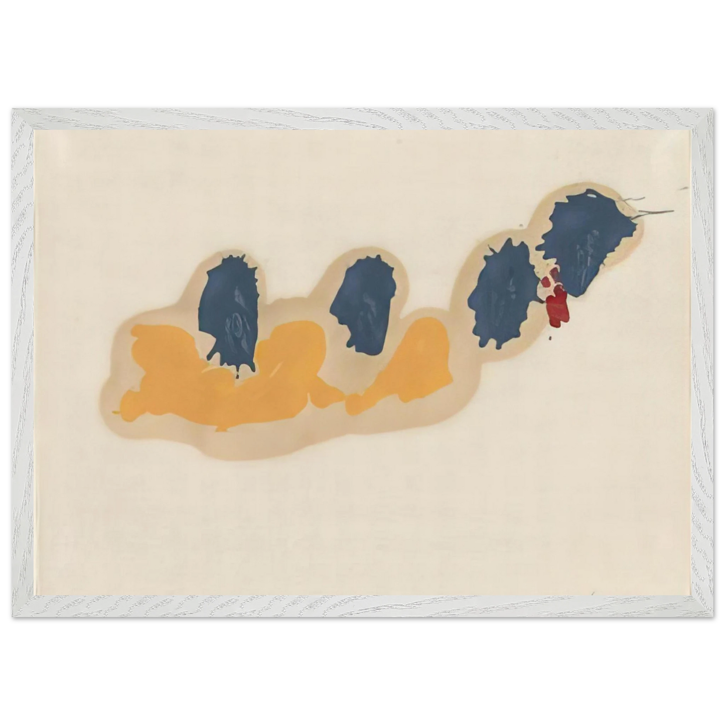 Helen Frankenthaler - April IV - 1960 Wall art - 70x100 cm / 28x40 inches - Premium Wooden Framed Poster With Fine Art Paper - Black frame