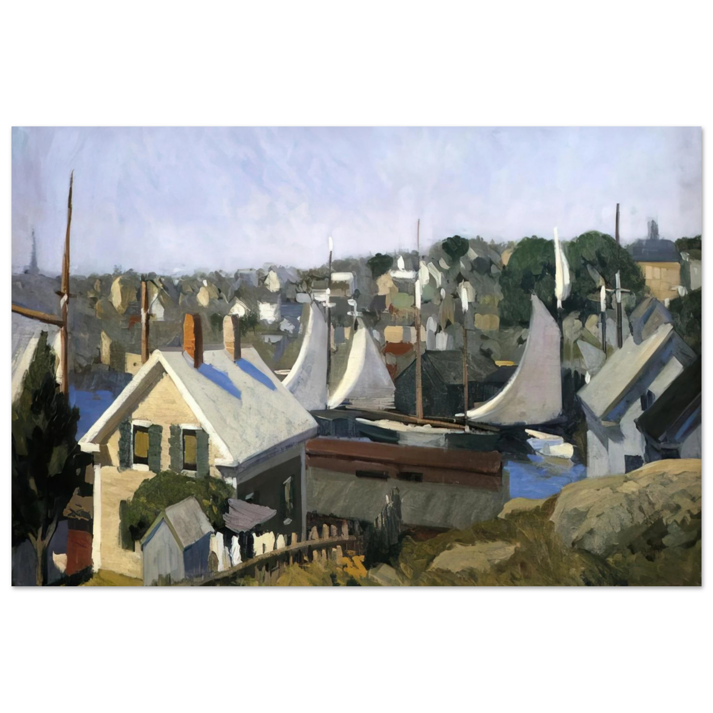 Edward Hopper - Gloucester Harbor Fine Art Poster - 75x100 cm / 30x40 inches