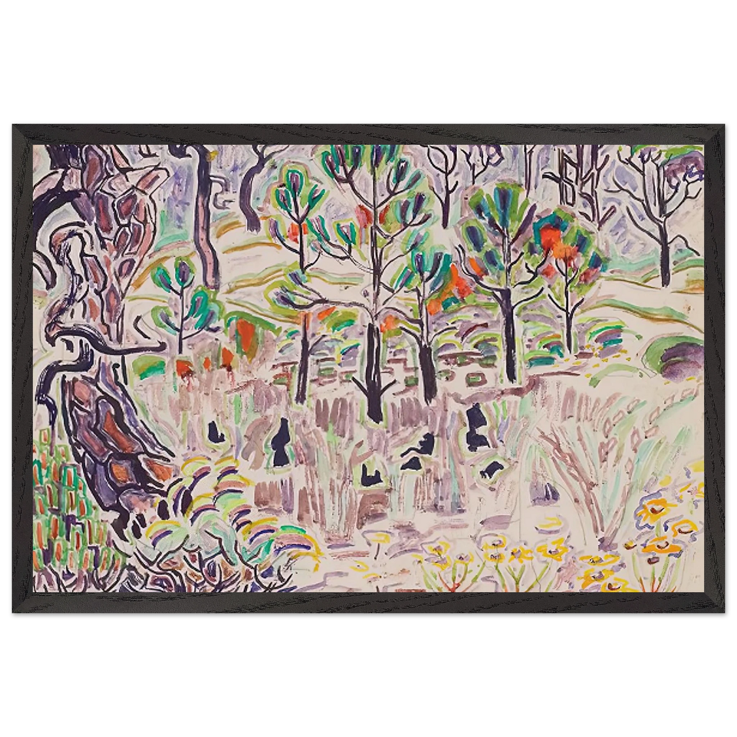 Walter Inglis Anderson - Walter Anderson Wall art - 50x70 cm / 20x28 Inches - Premium Wooden Framed Poster With Fine Art Paper - Black frame