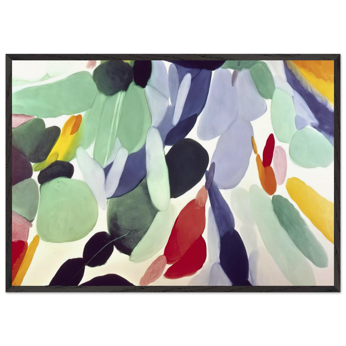 Seven Green Leagues - Alice Baber 70x100 cm / 28x40 inches Framed Art Print – Black Wooden Frame