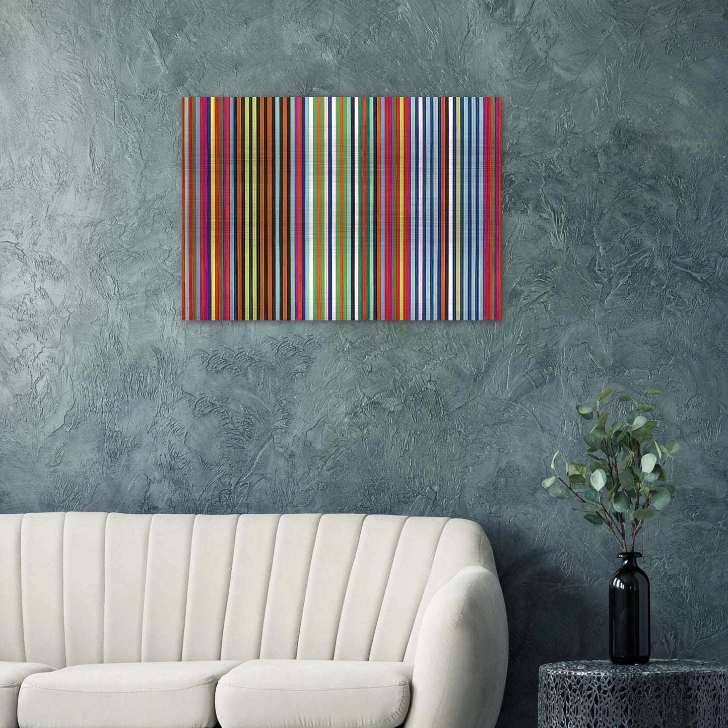 Flamingo - 1965 - Gene Davis Brushed Aluminum Print - 70x100 cm / 28x40 inches | Gene Davis Aluminum Print | Gene Davis Prints