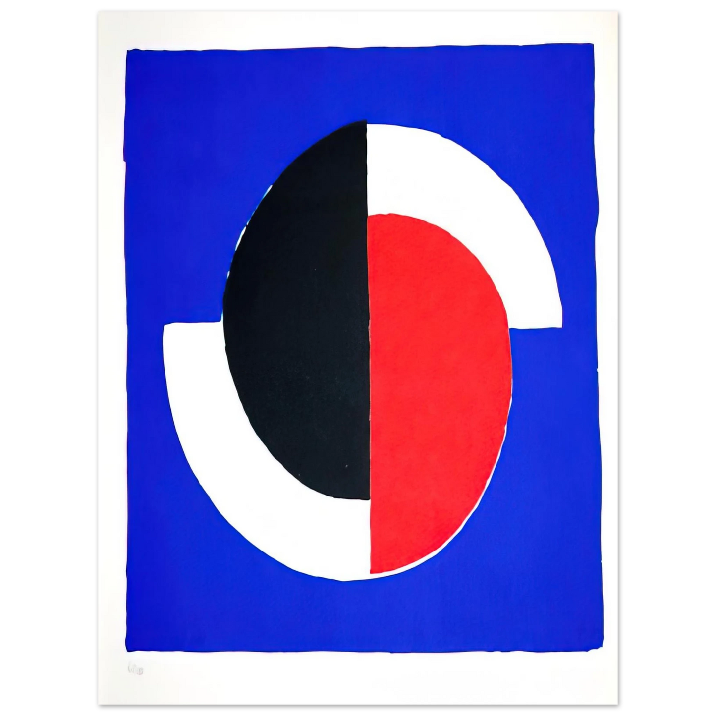 Sonia Delaunay - COMPOSITION RED BLUE BLACK WHITE Fine Art Poster - Default Title