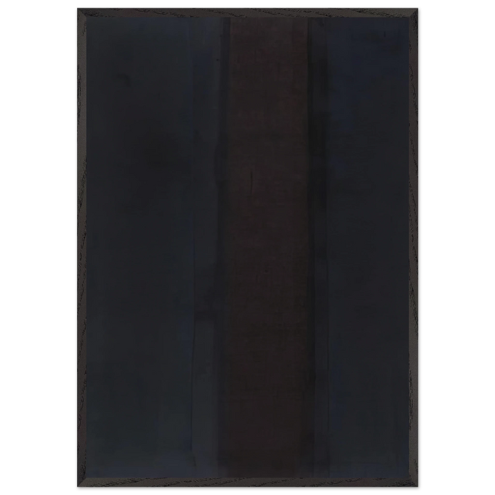 Umber Blue - 1987 - Yun Hyong-keun 70x100 cm / 28x40 inches Framed Art Print – Black Wooden Frame