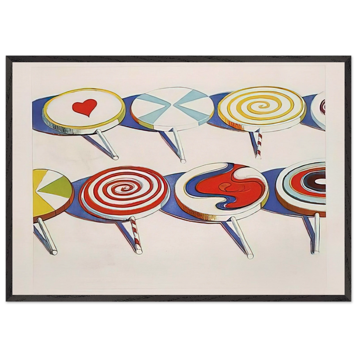 Big Suckers - 1971 - Wayne Thiebaud 70x100 cm / 28x40 inches Framed Art Print – Black Wooden Frame