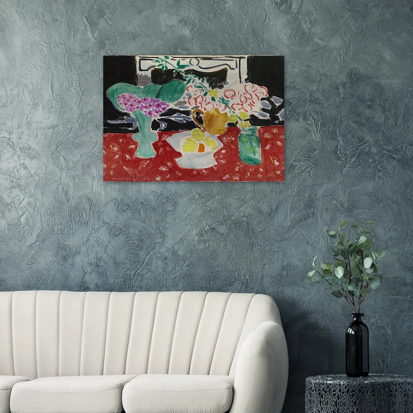 ROSES DE NOEL ET SAXIFRAGE 1944 - Henri Matisse Brushed Aluminum Print - 70x100 cm / 28x40 inches | Henri Matisse Aluminum Print | Henri Matisse Prints