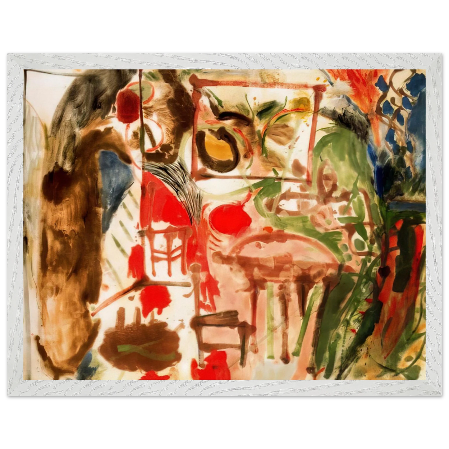 Helen Frankenthaler - Interior - 1957 Wall art - 75x100 cm / 30x40 inches - Fine Art Poster - -