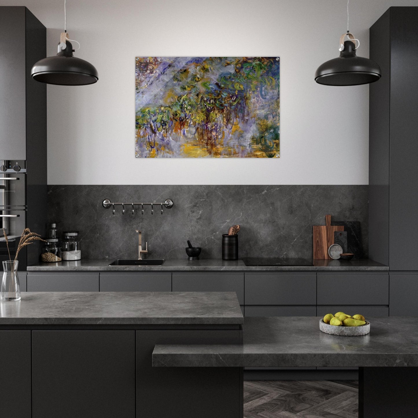 Wisteria right half - claude monet Acrylic Print - 70x100 cm / 28x40″ inches