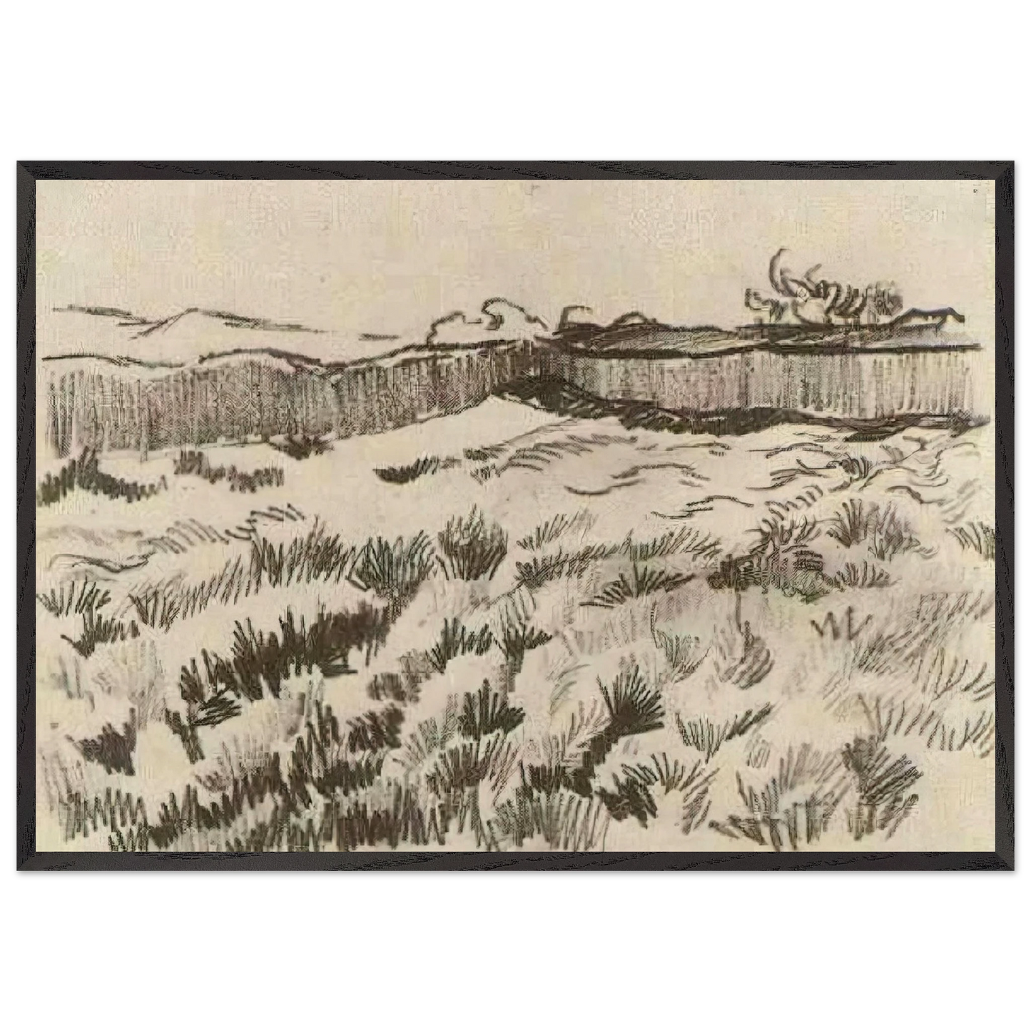 Enclosed Field - Vincent van Gogh Framed Art Print – Black Wooden Frame - Default Title - -Framed Art Print