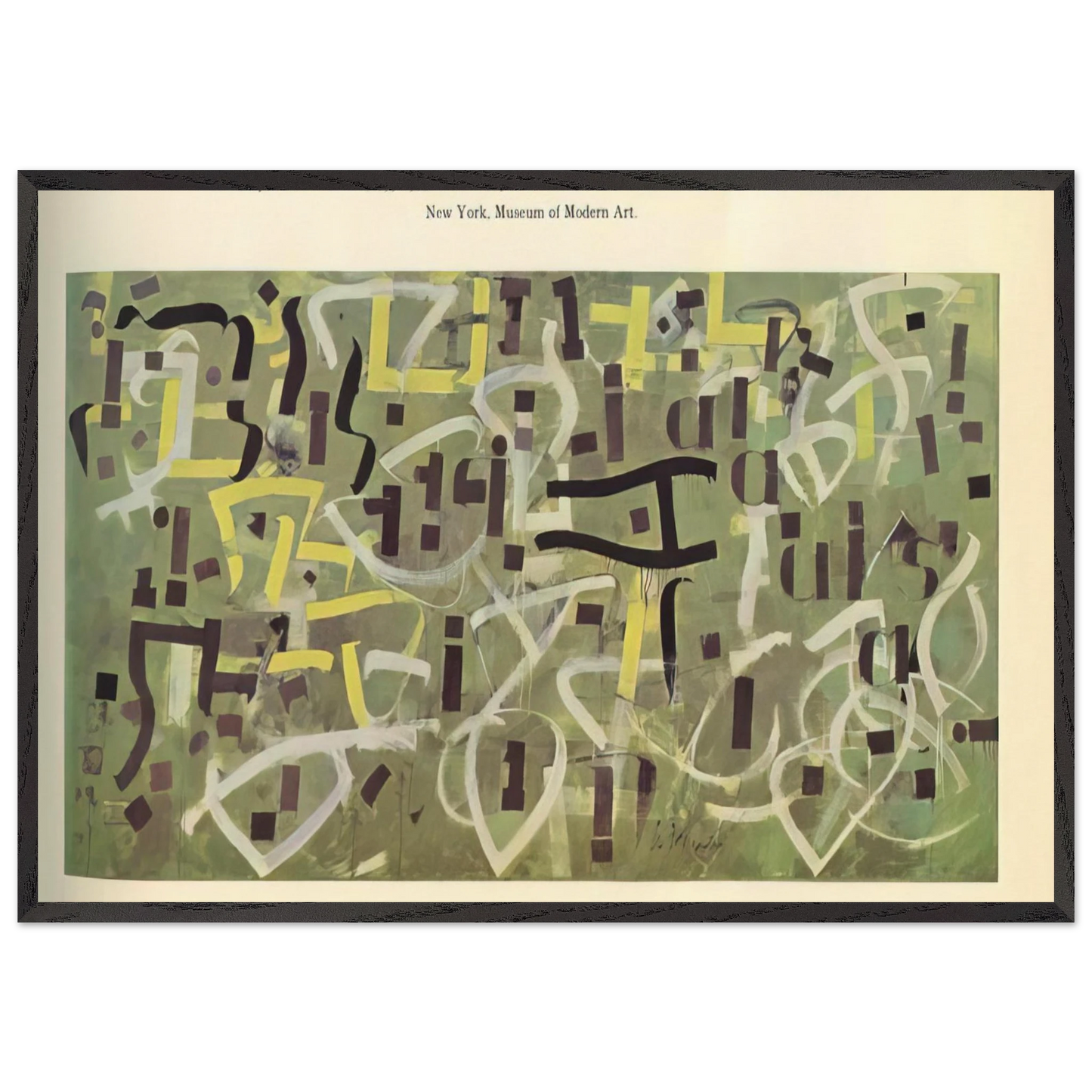 Number 9 In Praise of Gertrude Stein - 1950 - Bradley Walker Tomlin Framed Art Print – Black Wooden Frame - Default Title - -Framed Art Print