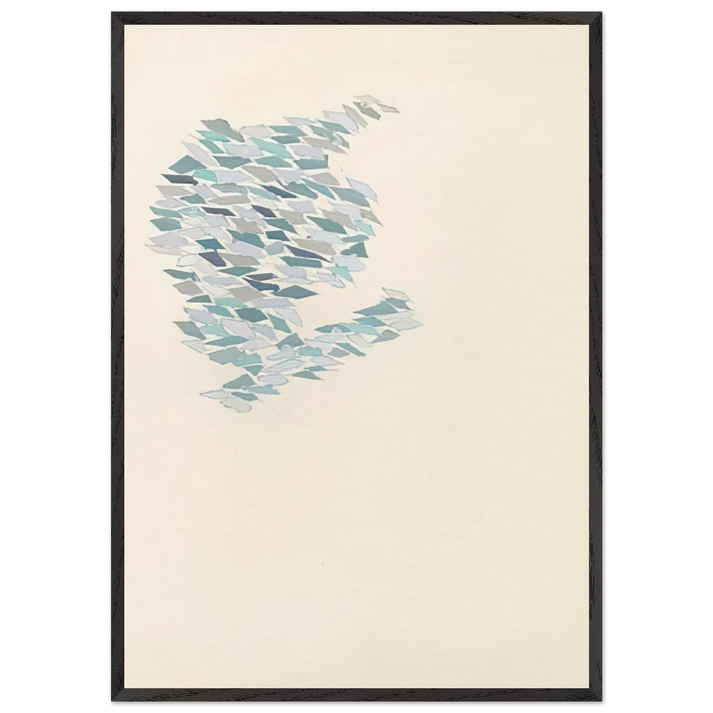 Pastel I - 1971 - Robert Goodnough 70x100 cm / 28x40 inches Framed Art Print – Black Wooden Frame