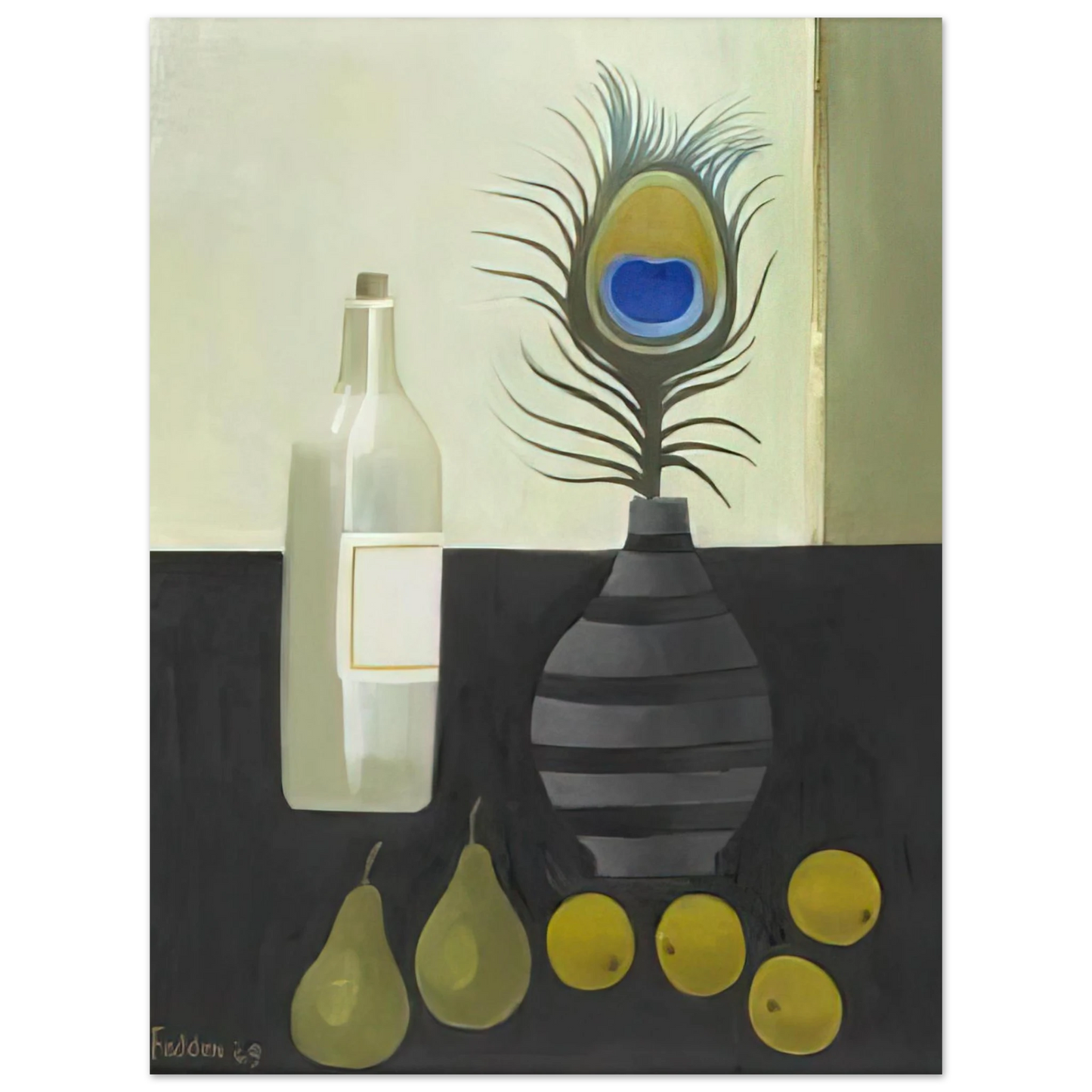 Mary Fedden - Peacock Feather Still Life - 2009 Fine Art Poster - Default Title