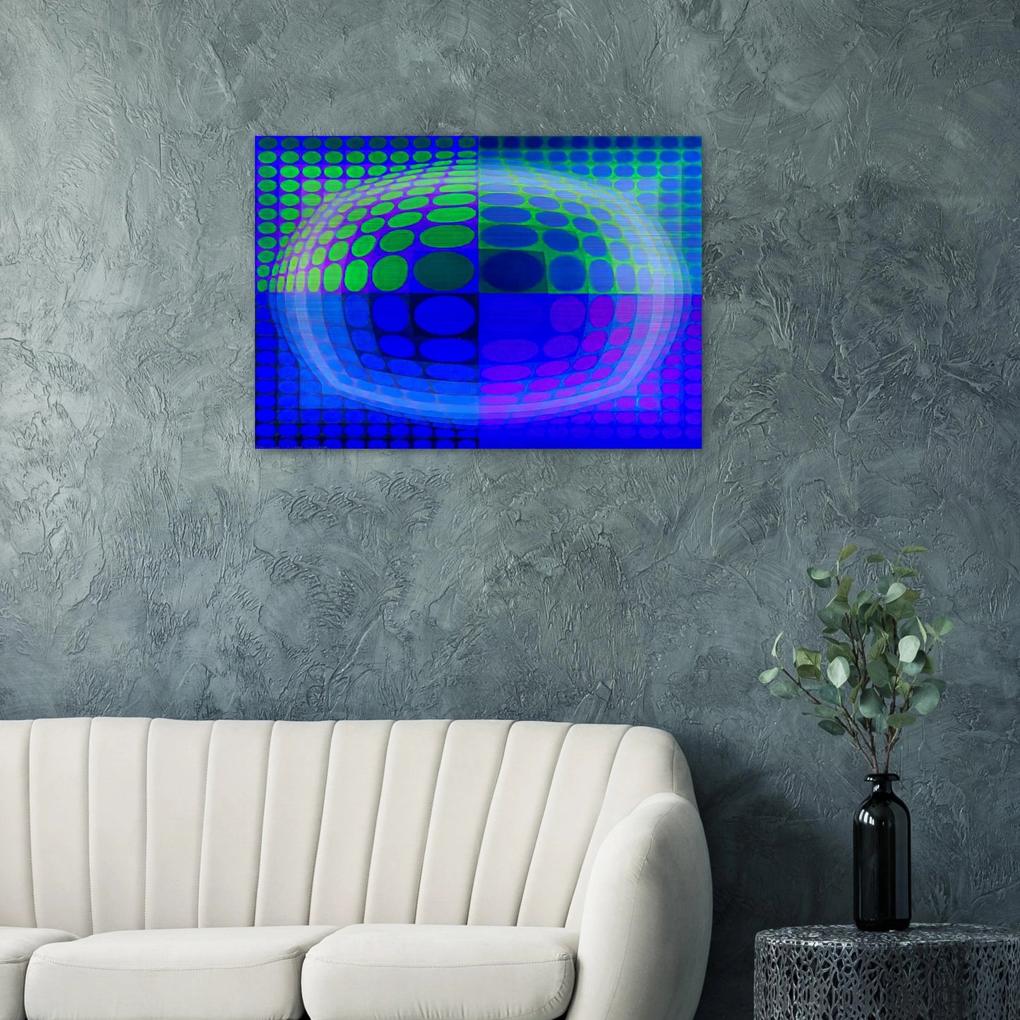 Pal-Ket - 1974 - Victor Vasarely Brushed Aluminum Print - 70x100 cm / 28x40 inches | Victor Vasarely Aluminum Print | Victor Vasarely Prints