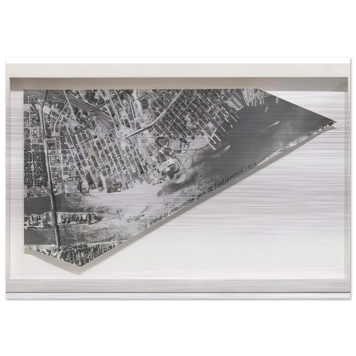 A Piece of Manhattan - Sol LeWitt Brushed Aluminum Print - 70x100 cm / 28x40 inches | Sol LeWitt Aluminum Print | Sol LeWitt Prints
